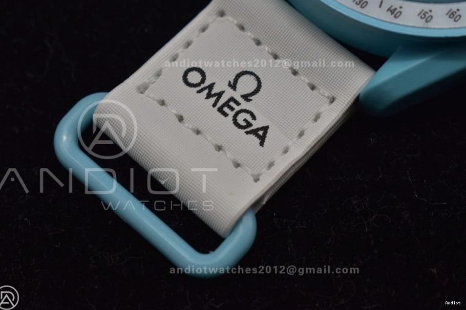 on Strap x Moonwatch to Mission Nylon Swatch Quartz Omega Bioceramic Uranus 0105